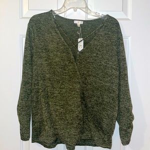 NWT charming Charlie green Strappy wrap top